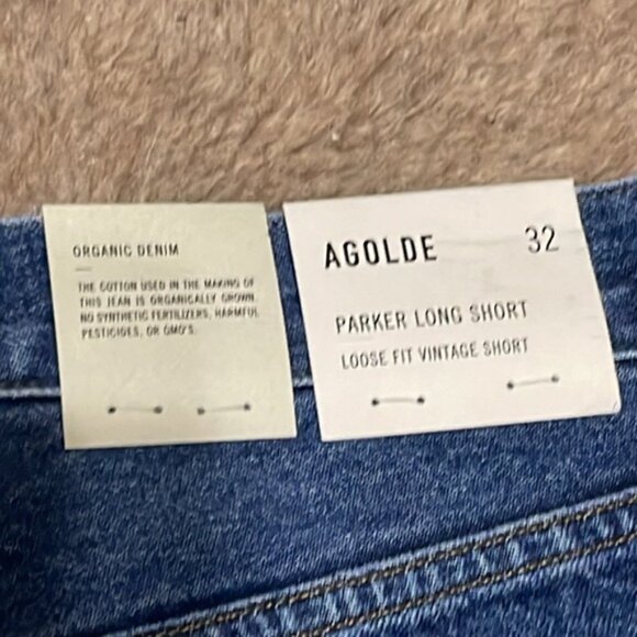 Agolde High Rise Jean Shorts Size 32 New - Picture 6 of 6